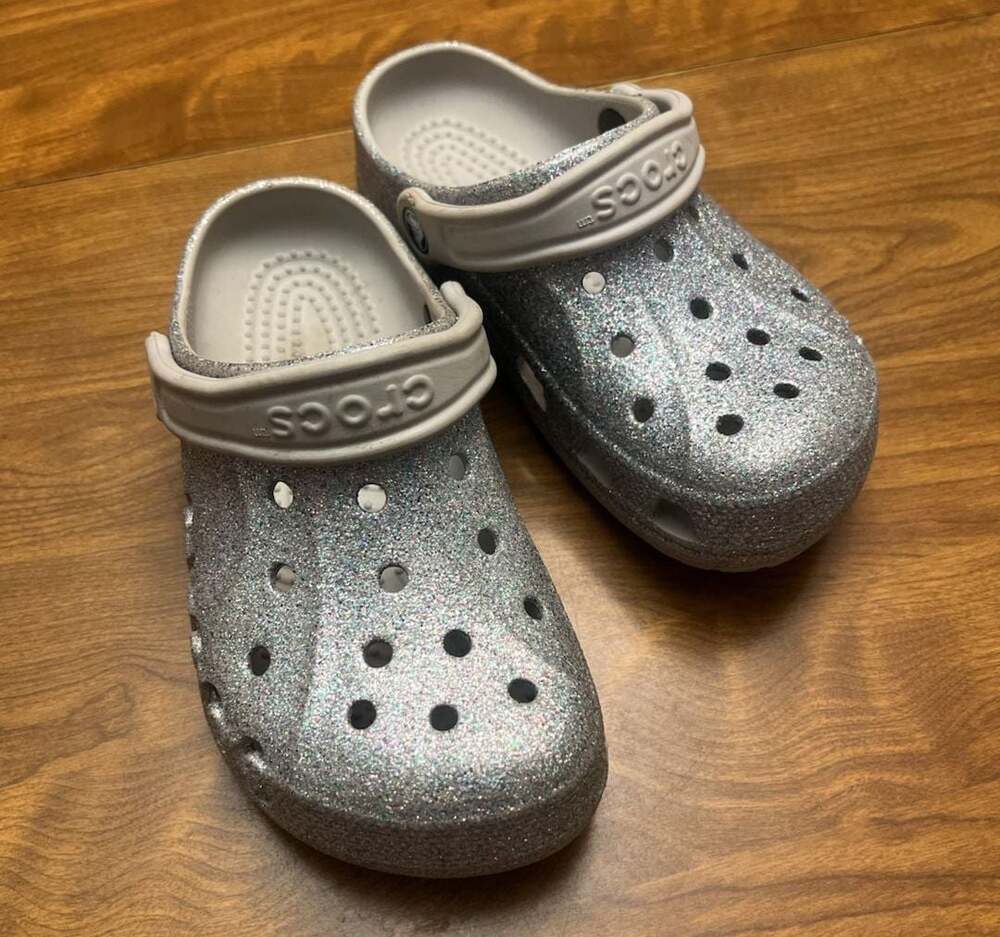 Crocs Classic Glitter Clog Silver